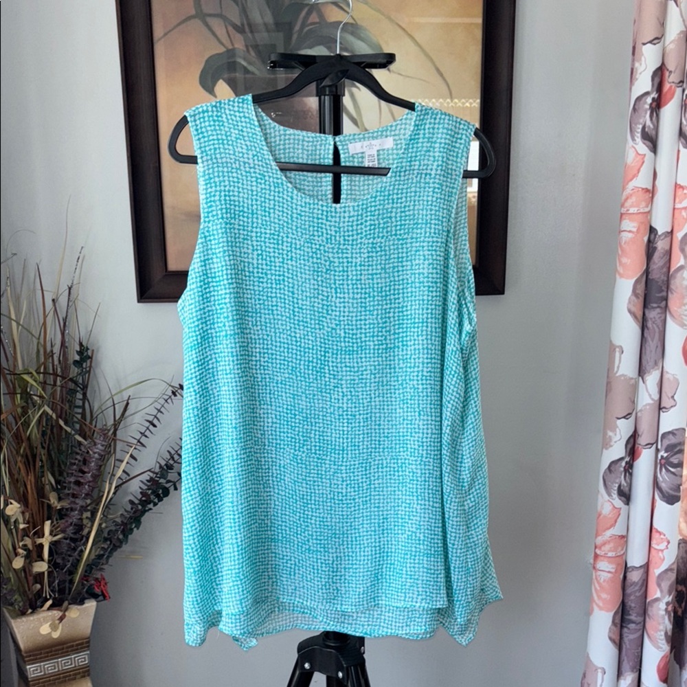 Fever Turquoise Sleeveless Tank Top